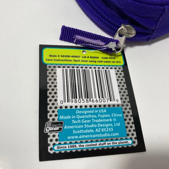 5 Purple Makeup Bag Pencil Case Zipper Organizer - Picture 12 of 14